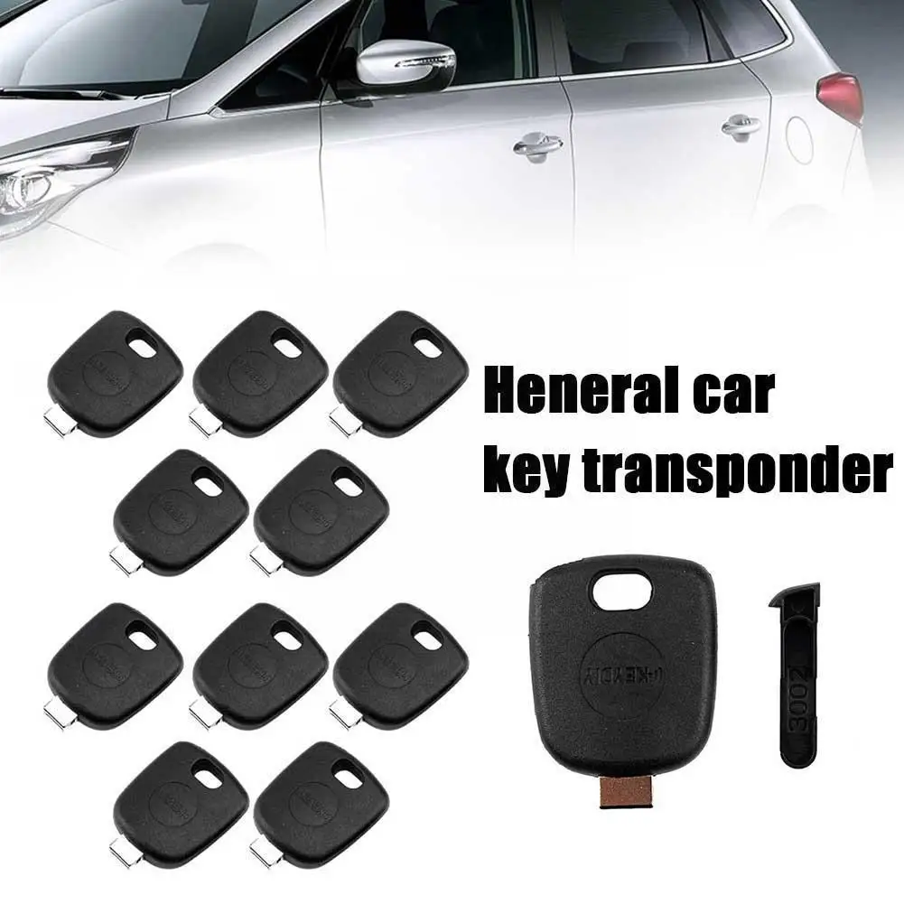 

Universal 10 PCS Car Key Transponder with Chip Holder for KD/VVDI Car Key Blade Head Car Key Fob Shell Case Multi-function H3K1
