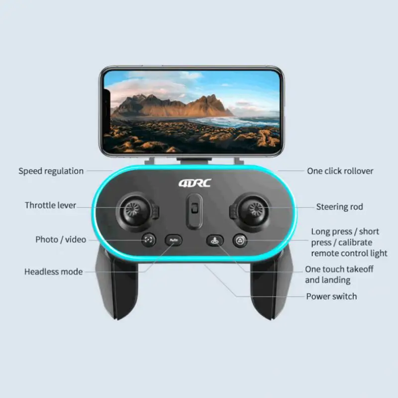 QJ 2022 Новый V20 мини-Дрон 4K HD Двойная камера 6k профессиональная антенна фотография