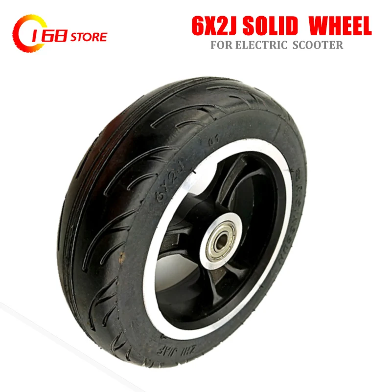 Высококачественные 6x2J твердые шины, ступица колеса, быстрое колесо F0 расширенное заднее колесо 6 дюймов, Электрический скутер, твердые шины