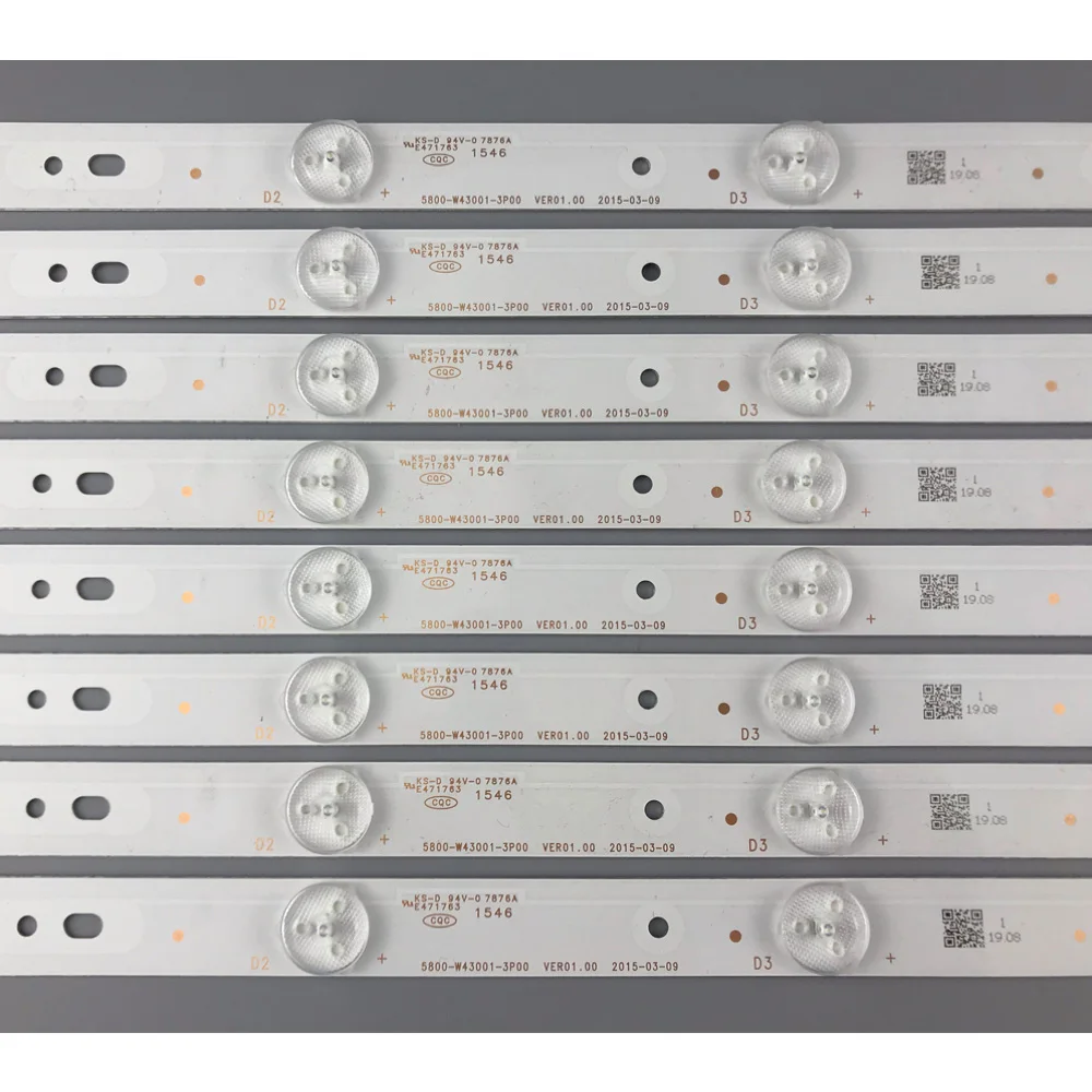 

LED Backlight strip For 43E3000 43E3500 43E6000 E465853 lamp 5800-W43001-3P00 VER01.00 02K03177A FOR LG Screen RDL430WY LD0-10D