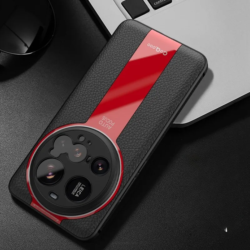 Фото Чехол для Xiaomi 15 Ultra ELVEV, роскошный кожаный чехол Lichi + мягкий ТПУ, ультратонкий защитный матовый чехол для телефона №5