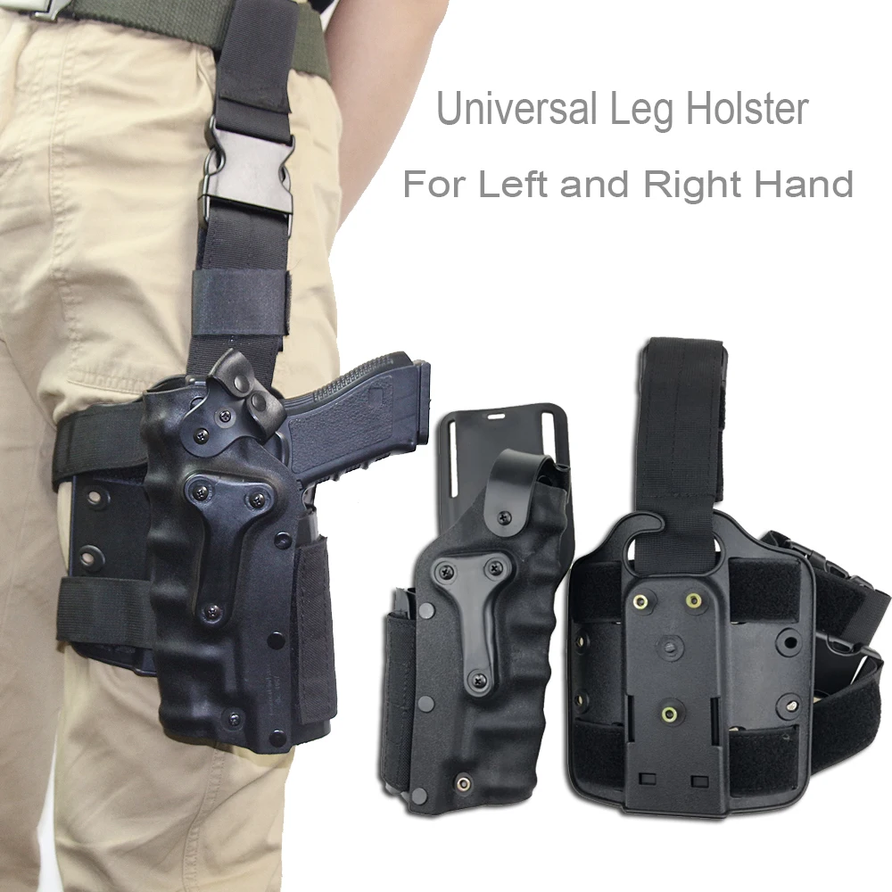 

Tactical Military Leg Gun Holster Sets For Glock Colt 1911 M92 M9 P226 P228 Right Left Flashlight Mounted Pistol Thigh Holster