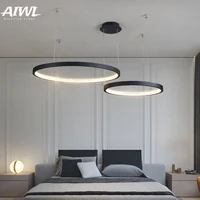 nordic led chandelier modern copper lampshade living room pendant lamp bedroom round ceiling chandeliers home decor hanging lamp