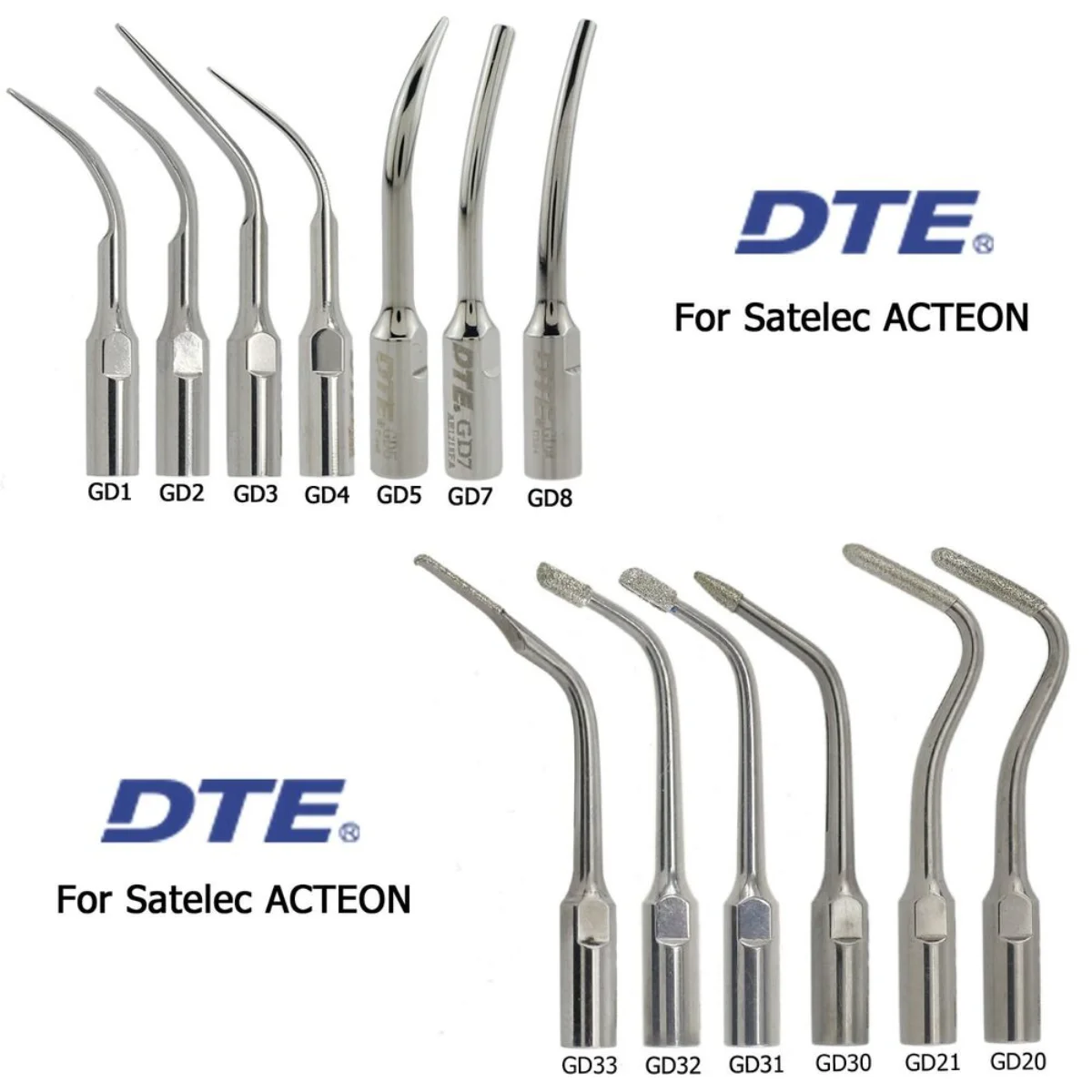 

Woodpecker DTE Dental Ultrasonic Scaler Tips Scaling Cavity Preparation SATELEC