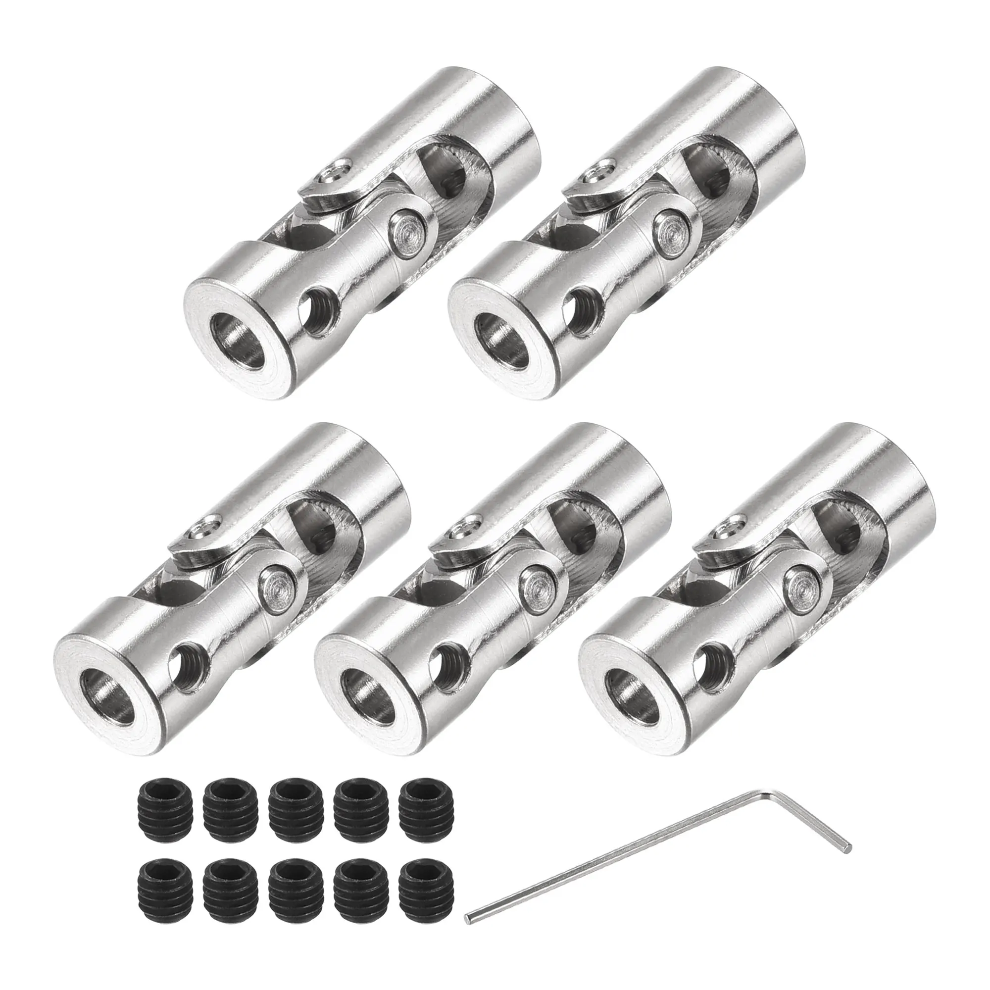 

Uxcell 4mm to 4mm Rotatable Universal Joint Shaft Coupling L23 x D9 with Wrench 5 Pcs for RC Model Car
