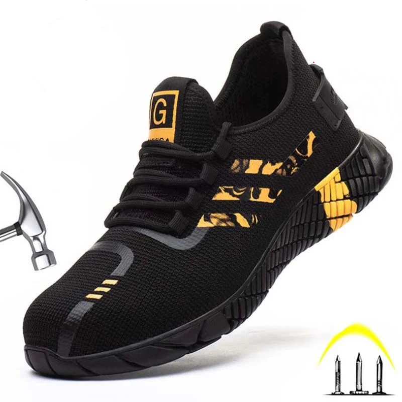 2022 Breathable Lightweight Man Work Shoes Non-Slip Anti-Piercing Brand Safety Shoes Man And Women Wteel Toe Work Shoes