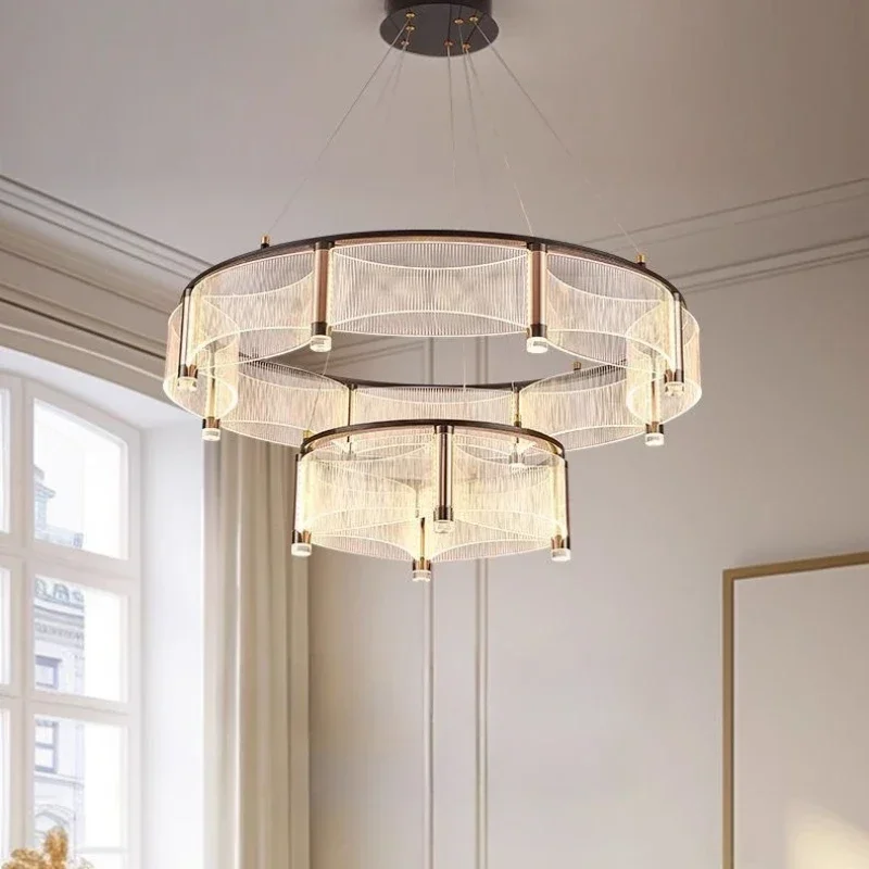 Современный минималистичный подвесной светильник круглый стеклянный с