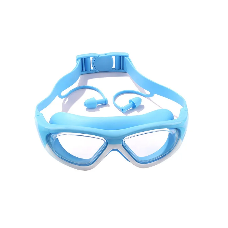 Модные детские очки для плавания с большими линзами, водонепроницаемые ...
