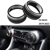 fit for toyota rav4 2019 2022 air conditioner switch audio knob button cover black red car accessories