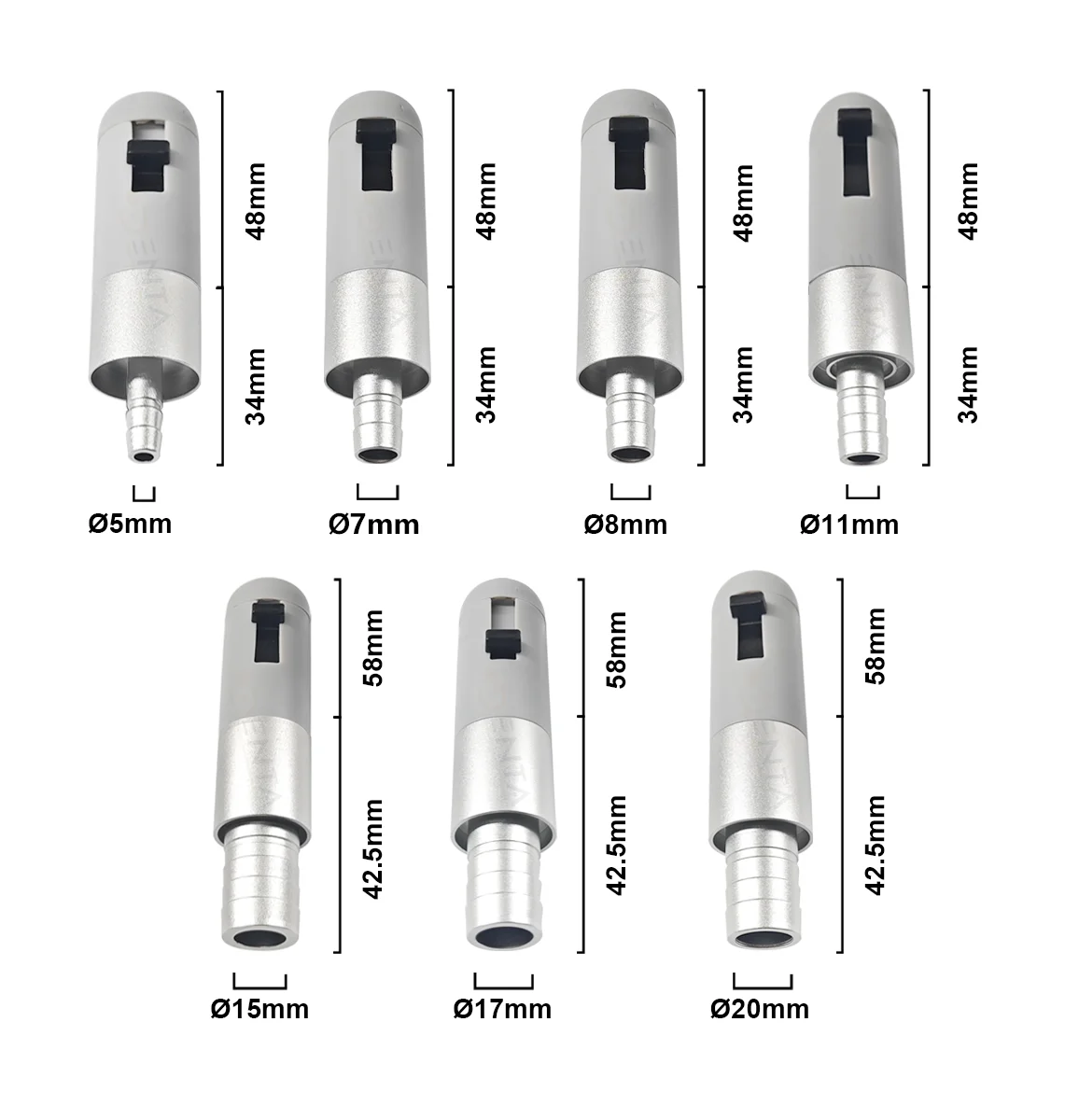 Фото Round metal connector strong /week suction handle Dental HVE high/low volume Saliva Swivel Ejector Adaptor  Tube Convertor №3