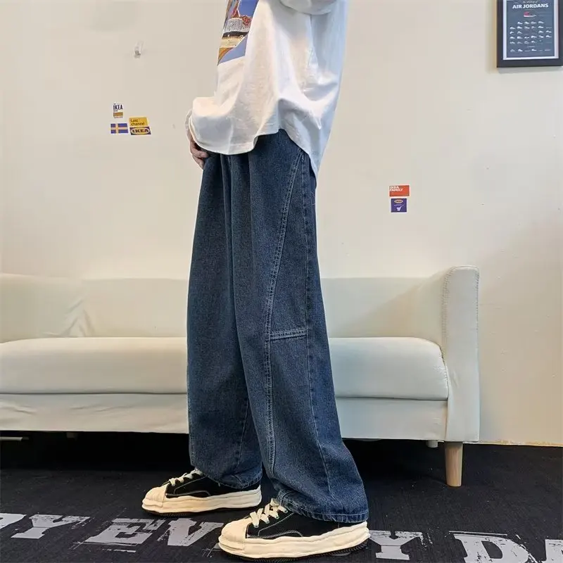 Men's Jeans Loose Casual Korean Streetwear Hip Hop Harajuku Jeans High Street Baggy Denim Pants