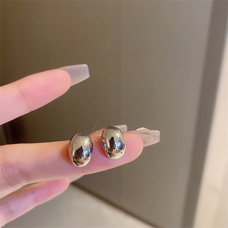 Серьги-гвоздики женские из медного сплава в форме горошка