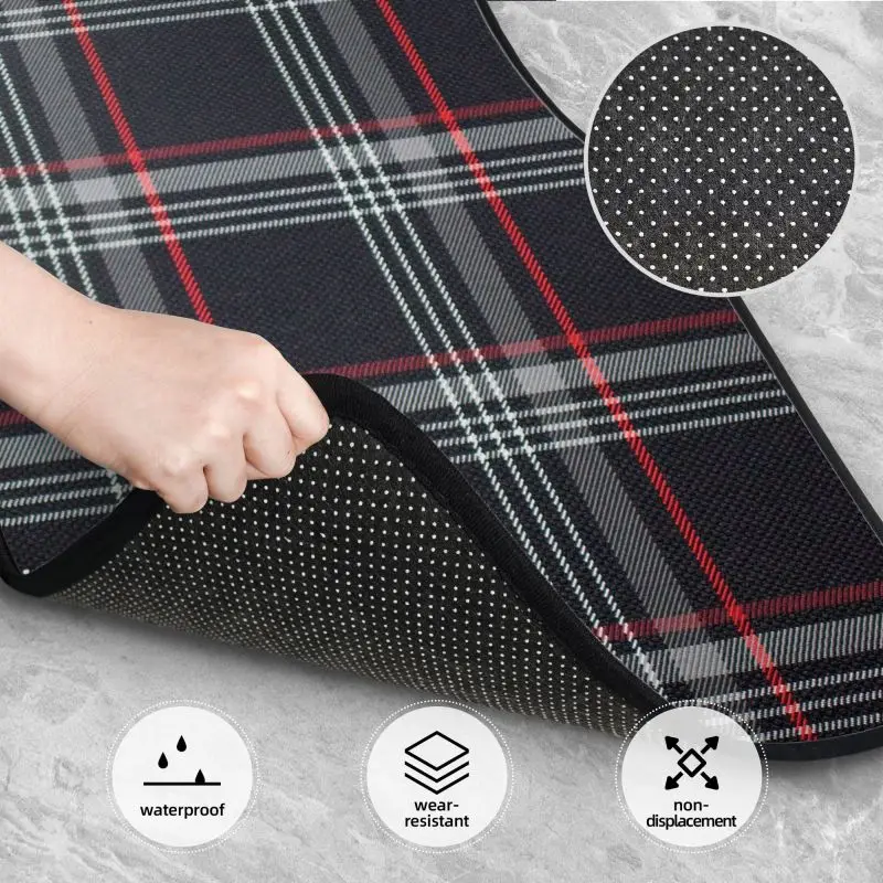 Фото Автомобильные коврики GTI Tartan, универсальные, нескользящие, для переднего и заднего сидений, комплект из 4 штук, аксессуары для авто, декор №4