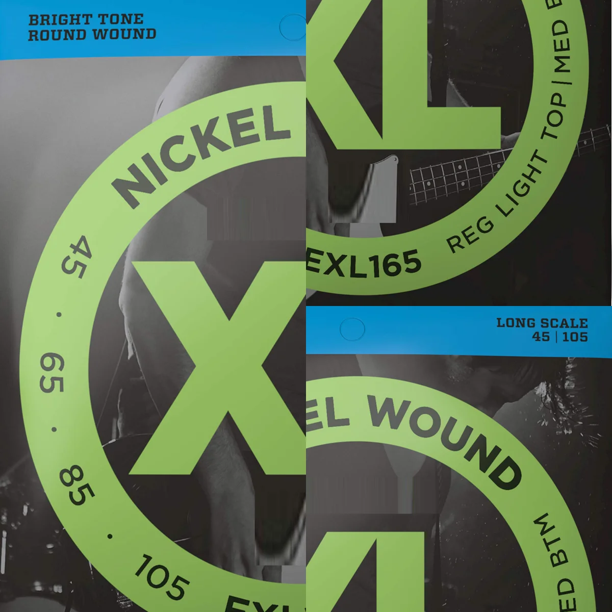 

EXL165 Bass Guitar Strings - XL Nickel Bass Strings 45-105 Perfect Tune Consistent Feel Durability - For 4 String Bass Guitars