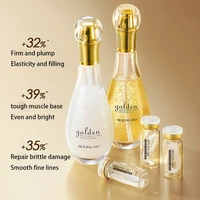 golden protein lotion sets anti aging facial toner face moisturize emulsions oil control firming beauty health skin care tonic