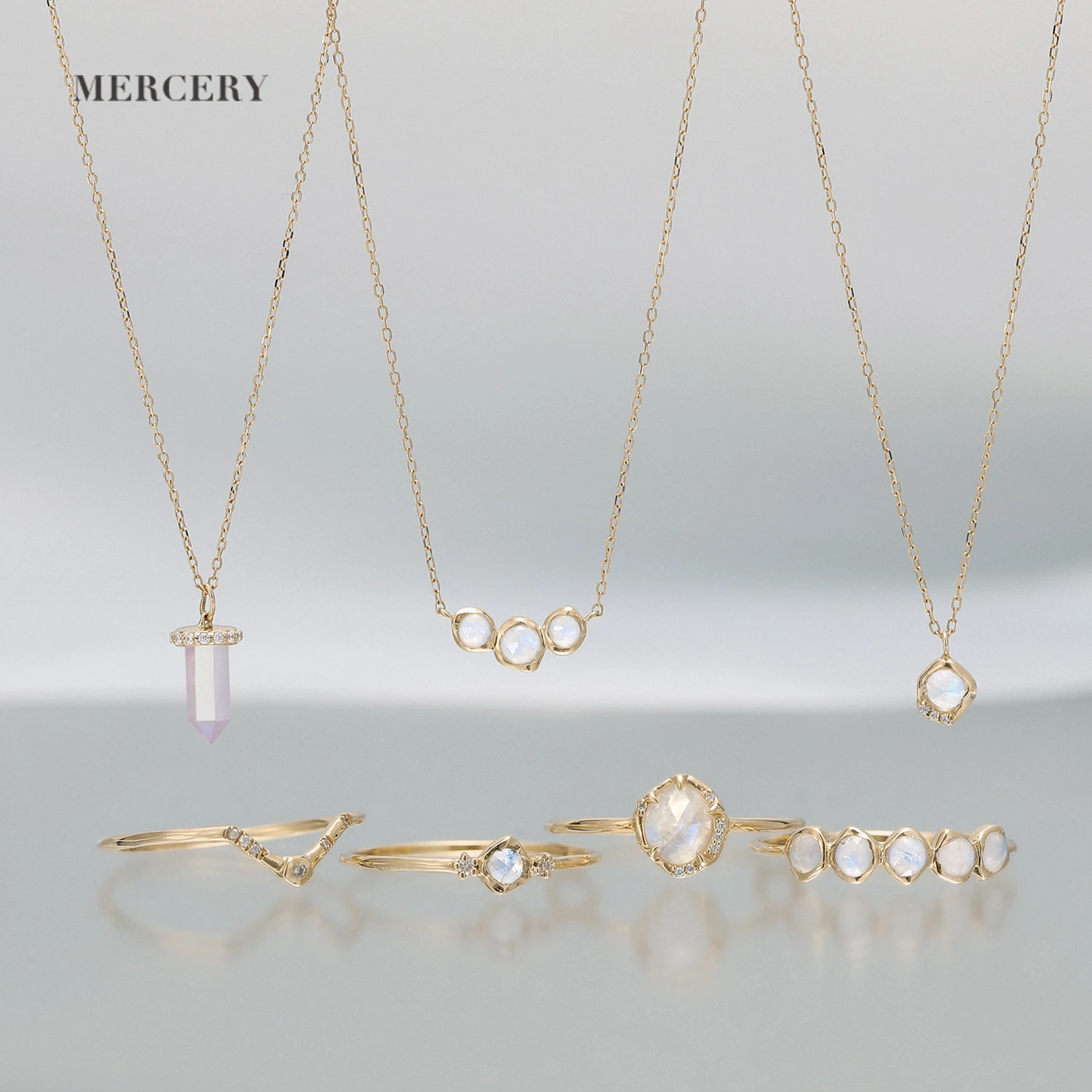 Ювелирные изделия Mercery модное ожерелье из твердого золота 14 к 18-каратного с