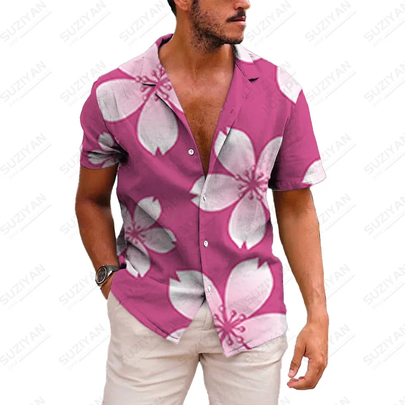 

Standard-Fit England Hawaiian Hot-Selling Korean Version Men'S Oversized Clothing Fashionable Printed Loose Shirts Top Wild