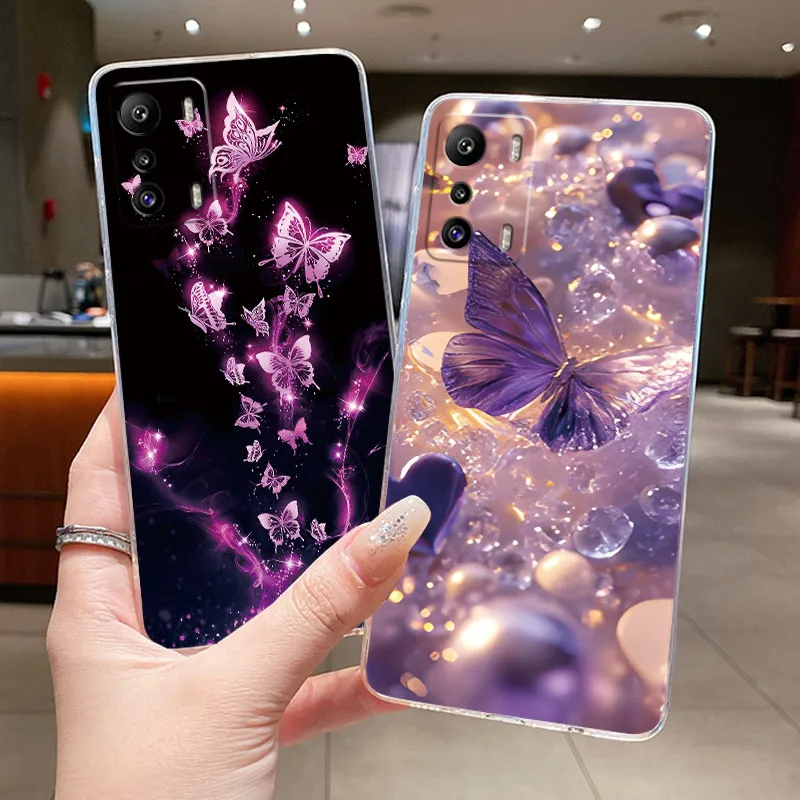 Чехол для телефона Infinix Zero 5G X6815 X6815B Funda Coque, защитный чехол с бантом в виде бабочки, прозрачный мягкий силиконовый чехол из ТПУ, чехол Capa (art.: 3920d7e3be47c) - 3920d7e3be47c