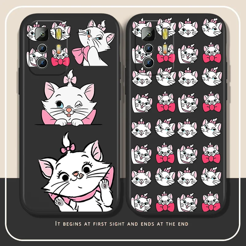 

Cute Cat Phone Case For Xiaomi Redmi Note 5 5A 6 8 9 9S 10 11 11S 12 Pro Plus Max 4G 5G Black Funda Cover Soft Back Silicone