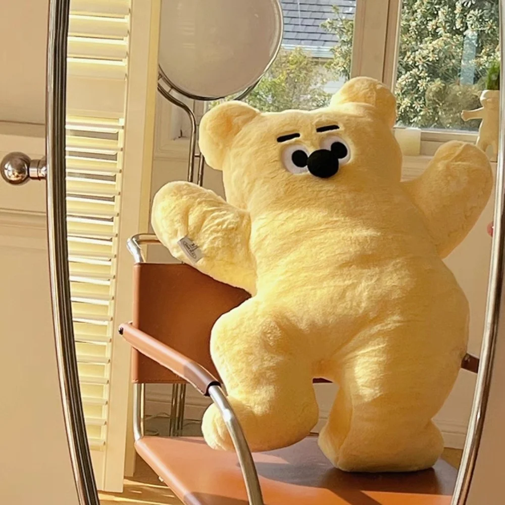 

Cute Custard Bear Huhu Doll Bed Accompanying Sleeping Clip Long Pillow Soothing Doll Gift Birthday Creative Pillow Plush Toy