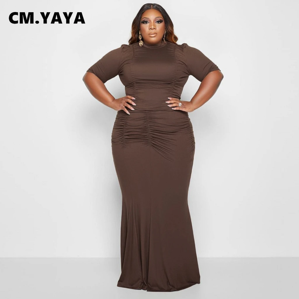 

Женский длинный костюм русалки Макси CM.YAYA, юбка средней длины с рюшами, элегантный пикантный комплект из двух предметов, комплект из двух пр...