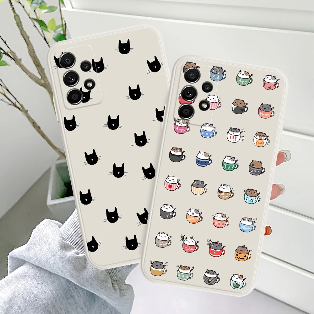Animal Phone Case For Xiaomi Redmi 10A Note 10 Pro Max 10S 11 Pro Plus 10T 11T Pro 4G 5G Cat Pattern Cover Funda Silicone Case