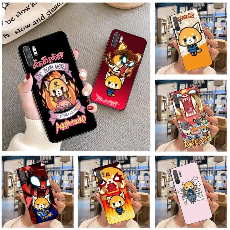 

Cute Cartoon Aggretsuko Phone Case For Samsung Galaxy Note20 ultra 7 8 9 10 Plus lite Samsung M21 M31S M30S M51