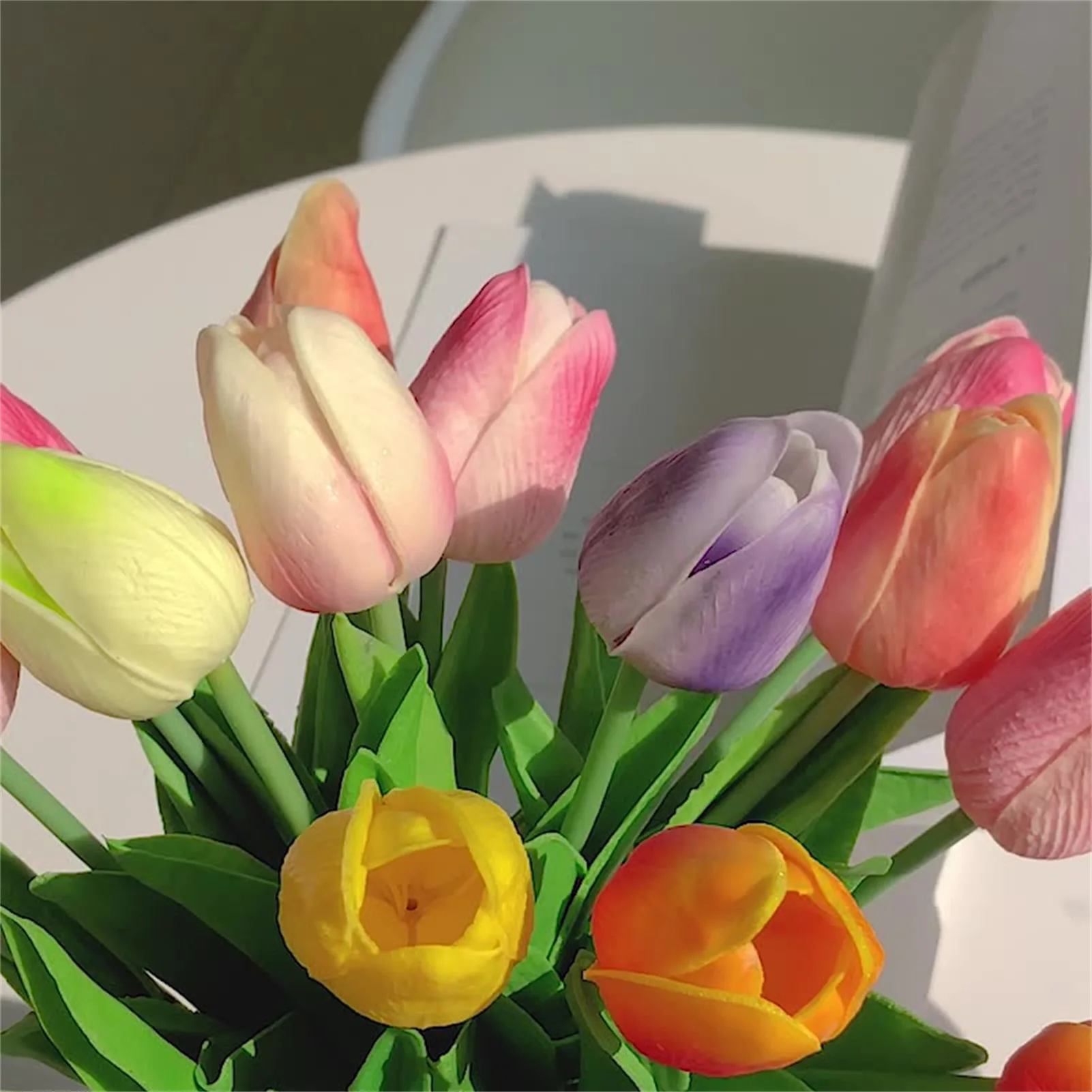 

Artificial Tulips Flowers Simulation Flowers For Arrangement Wedding Party Easter Spring Home Dining Room Office Decoration
