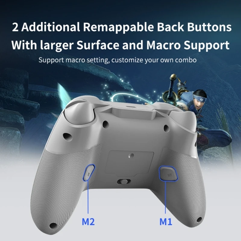 

M2EC Flydigi Direwolf Gamepad for PC / NS / Android-iOS Hall Effect Sensing Joystick Bluetooth-compatible Game Controller