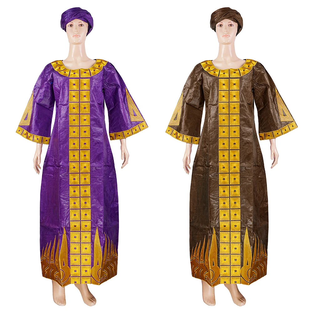 MD 2022-vestido de mujer Bazin Riche Dashiki, vestidos africanos tradicionales para mujer, patrón bordado con piedra, ropa de Sudáfrica