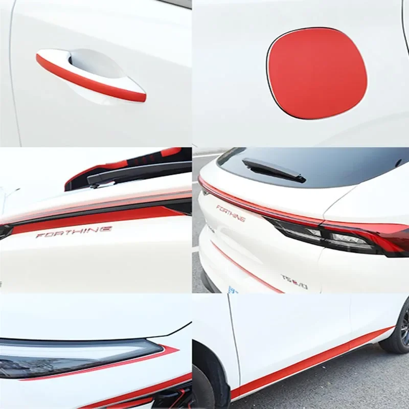 Фото Красная декоративная наклейка на кузов для DMF FORTHING T5 EVO 2023-2025 Dongfeng T5evo №5