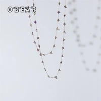 amethyst irregular gold bead broken crystal necklace for women stainless steel plated 18k gold not easy to fade jewelry