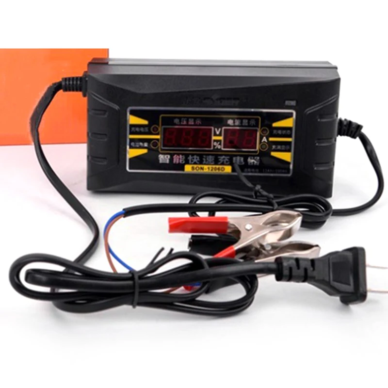 Full Automatic Car Battery Charger 12V 6A Display Smart Battery Charger Power Puls Repair Chargers Wet Dry Lead Acid Battery
