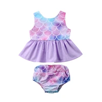 disney newborn toddler kids baby girl mermaid vest tops dress colours shorts pants set 1 4t summer sleeveless ichthyoid clothing