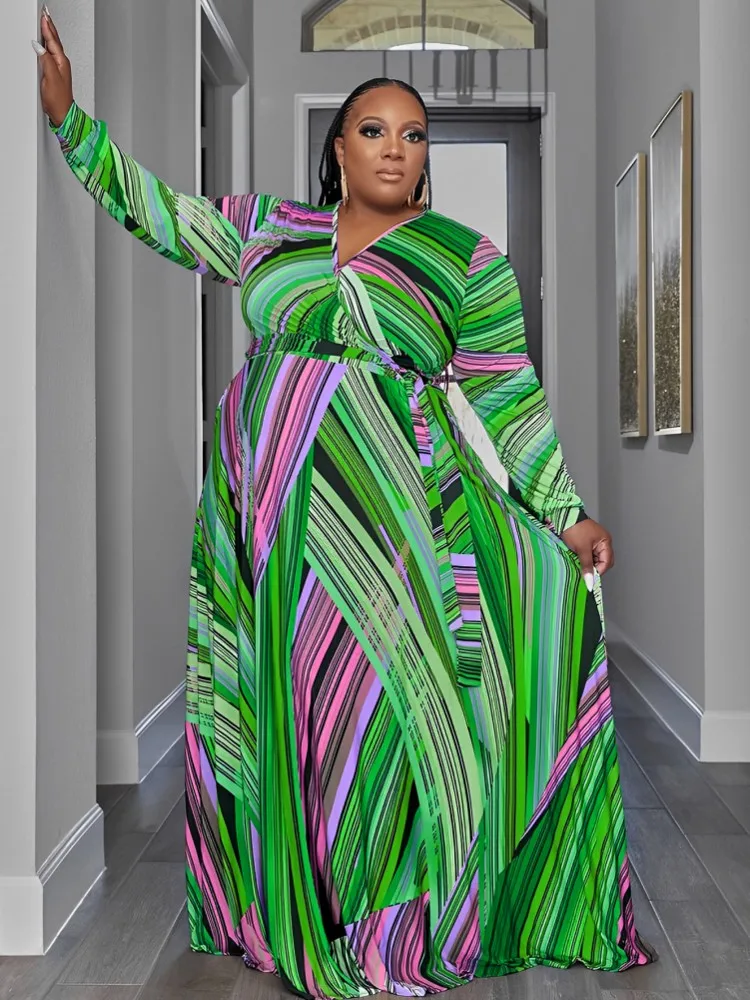 

African Dresses For Women Print Dress 2023 Dashiki Patchwork Pleated African Clothes Big Size Africa Clothing Christmas Robe