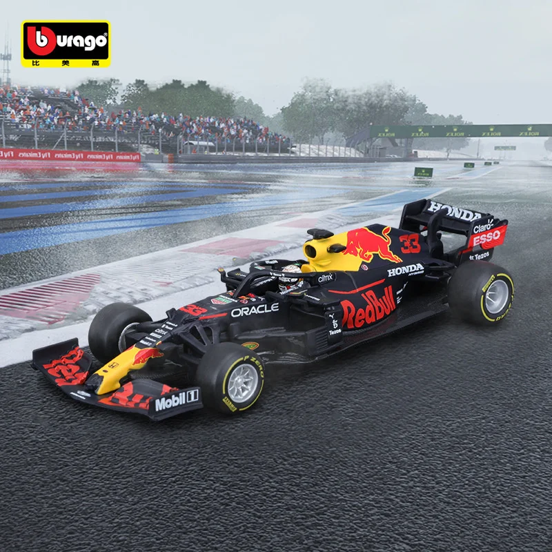 

Bburago 1:43 2021 Red Bull Racing RB16B 11# Perez 33# Verstappen F1 Turkey Special Paint Formula One Alloy Super Toy Car Model