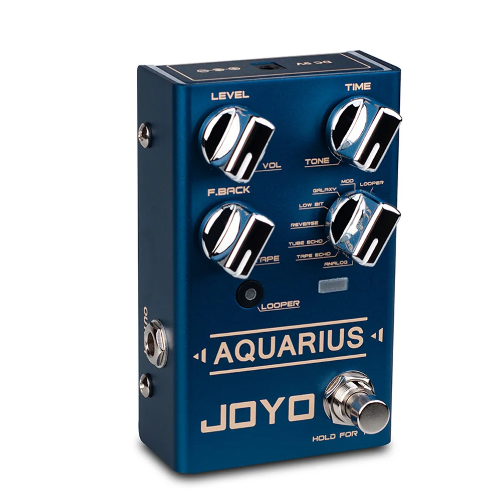 

JOYO R-07 AQUARIUS LOOPER Delay Pedal 8 Digital Delay Effects Pedal Tap Tempo Multi Effects Pedal for Electric Guitar