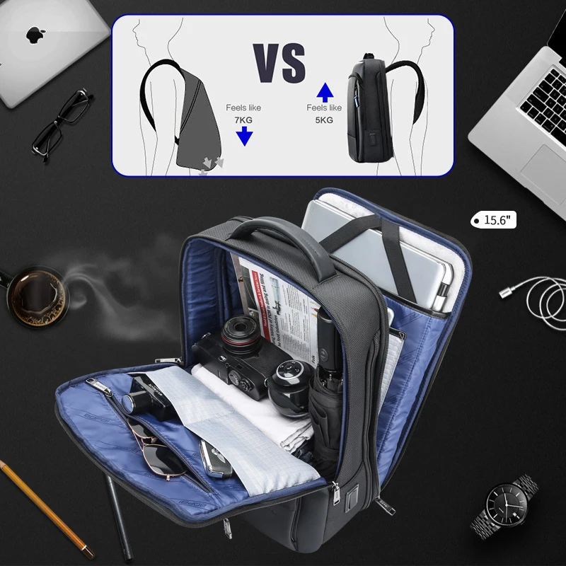 bopai men backpack expandable weekend work travel back pack male waterproof 15 6 inch laptop anti theft business backpacking free global shipping