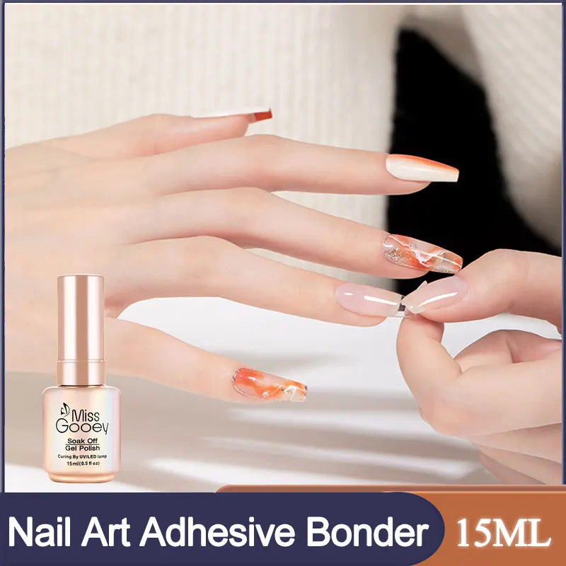 

15ML Nail Art Adhesive Desiccant Long Lasting Anti-warping UV Gel Enhances Adherence Non-acid Can Be Paste Nail Rhinestones