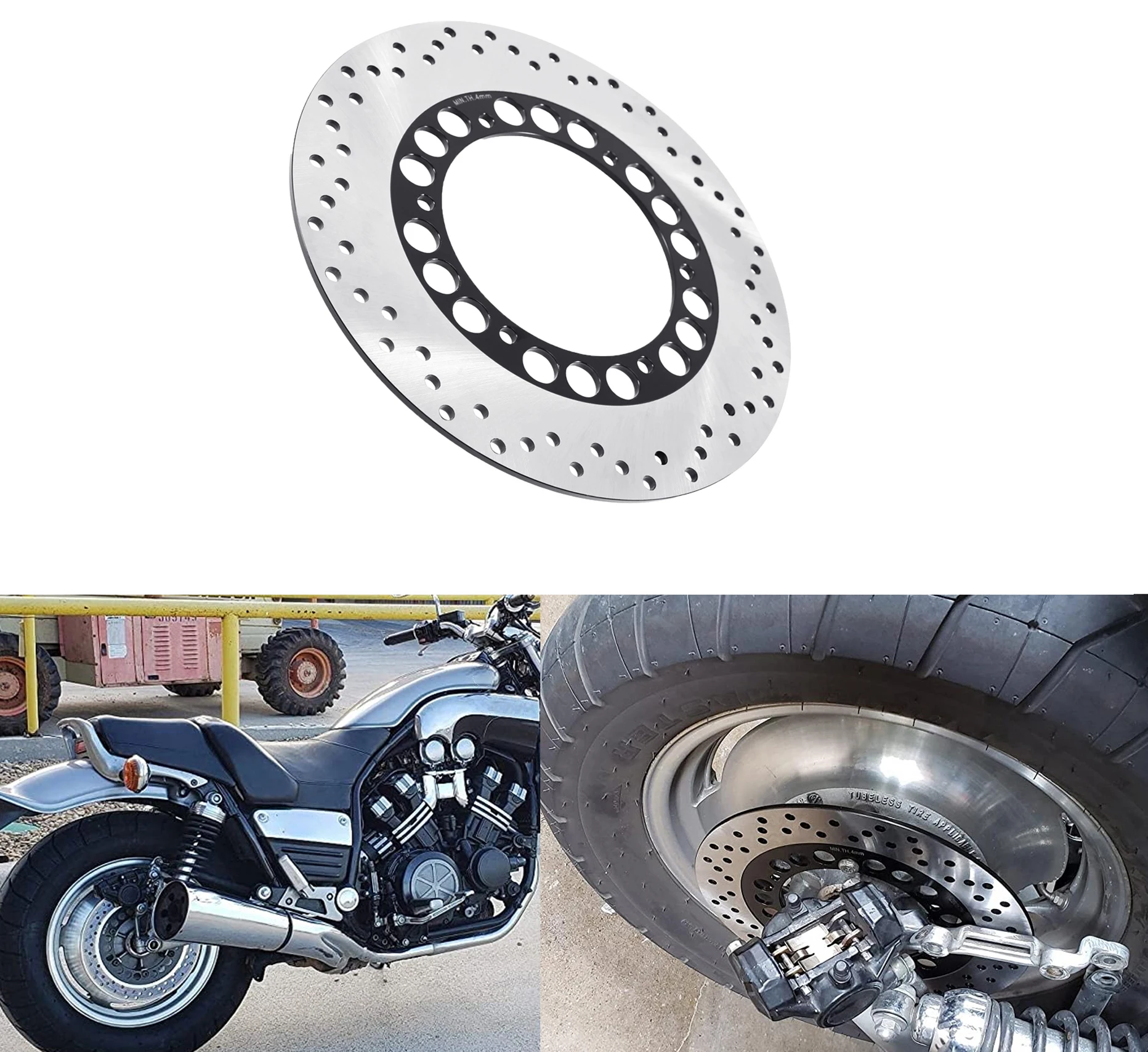

‎Samger 282MM Motorcycle Rear Brake Disc Rotor StainlessFor Yamaha XVS 400 XV 535 Virago XVS 650 Drag star XVS 1100 XVZ 13 1300