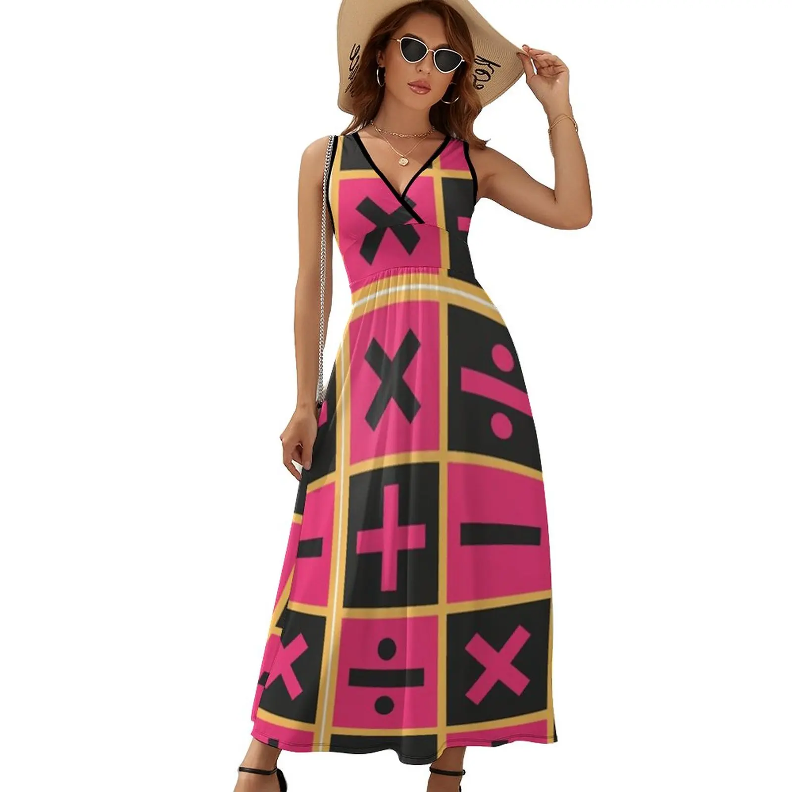 

Trish Una JoJo Dress Manga Art Print Trendy Maxi Dress High Waist Street Wear Bohemia Long Dresses Summer Female V Neck Vestido