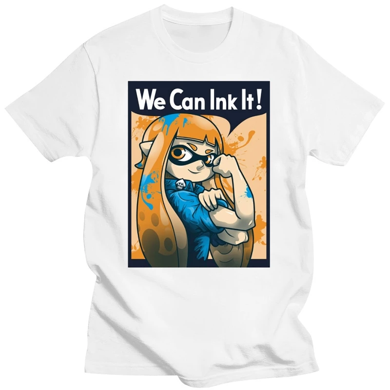 Качественная мужская футболка We Can Ink It с круглым вырезом дизайнерская Splatoon