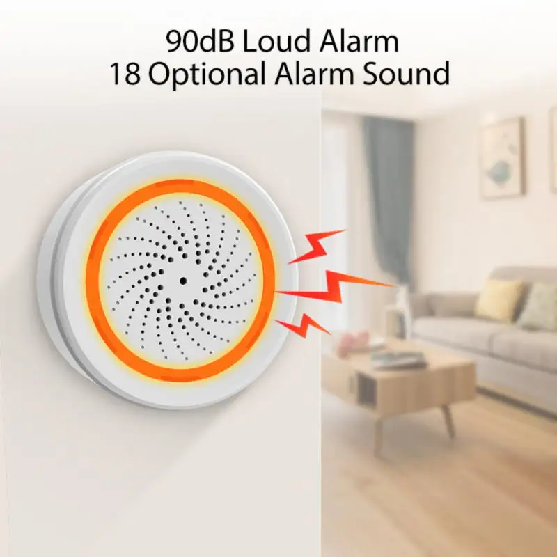 

ZigBee NEO 90DB Sound Light Sensor Tuya Smart Life Built-in Siren Alarm Sensor Smart Home Security Systems for Alexa Google Home