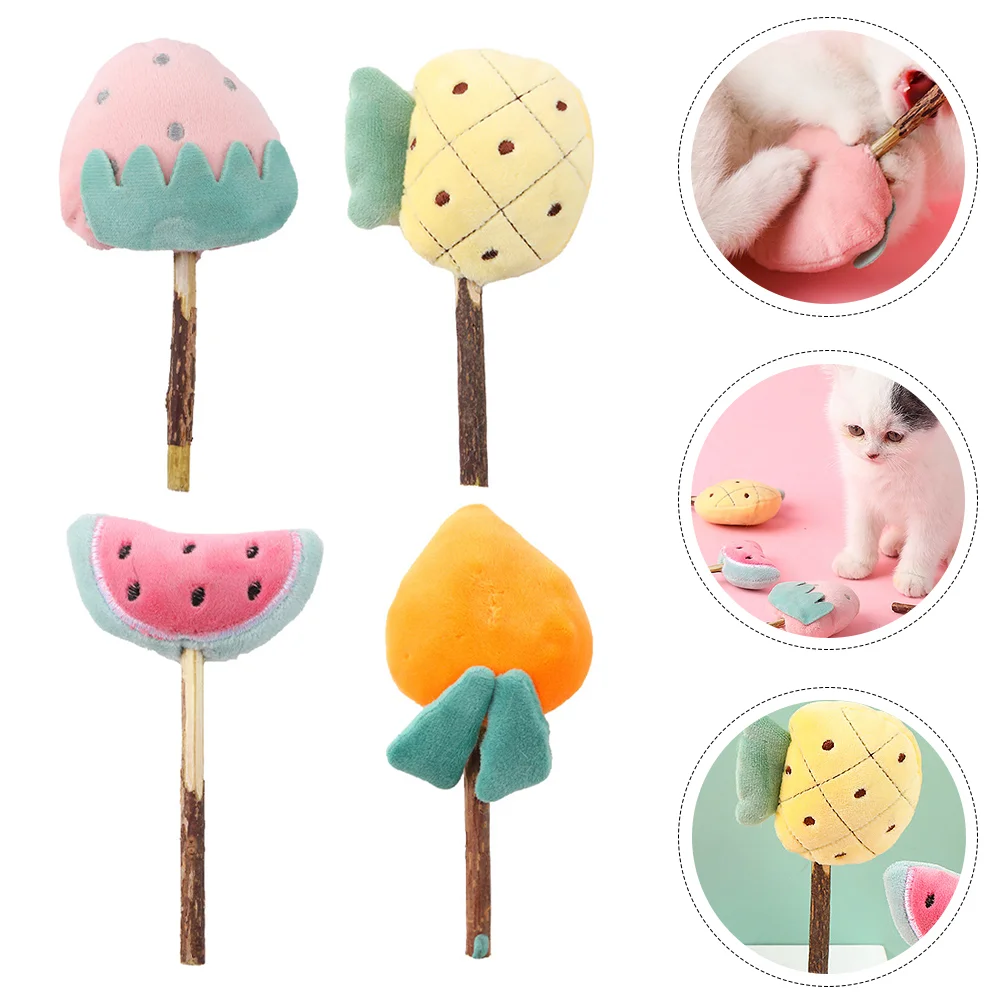 

4PCS Cat Polygonum Interactive Biting Catnip Lollipop Cat Catnip Lollipop for Store Cat