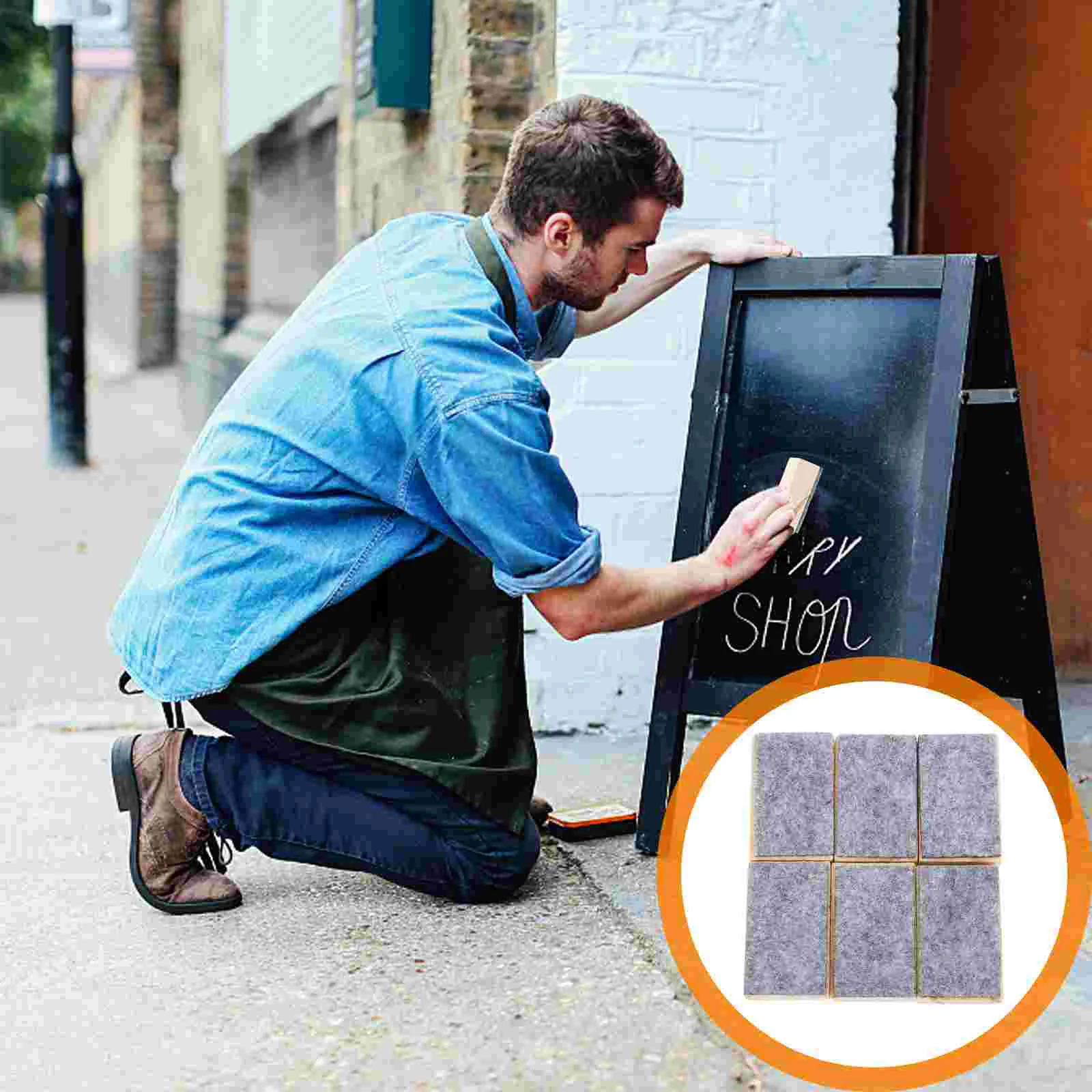 

20 pcs Blackboard Erasers Small Felt Dry Eraser Chalkboard Cleaner for School Home Office