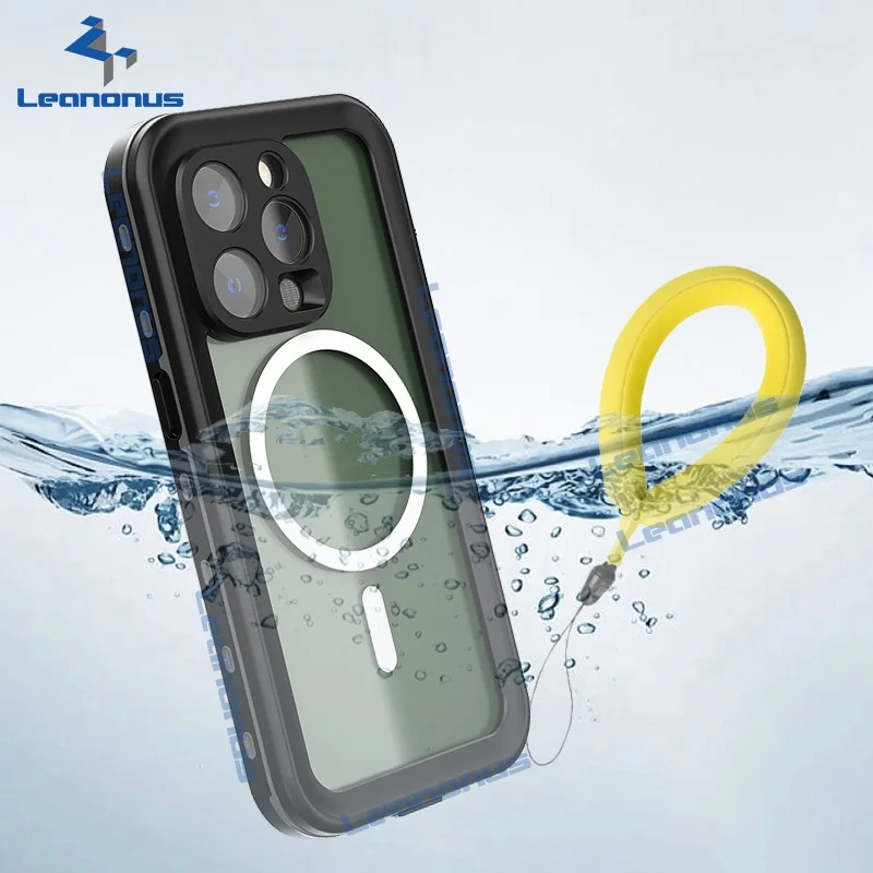 

IP68 Waterproof Case for iPhone 14 13 12 Pro Max Water Resistant Underwater Cover Full Seal 360 Snorkeling Housing