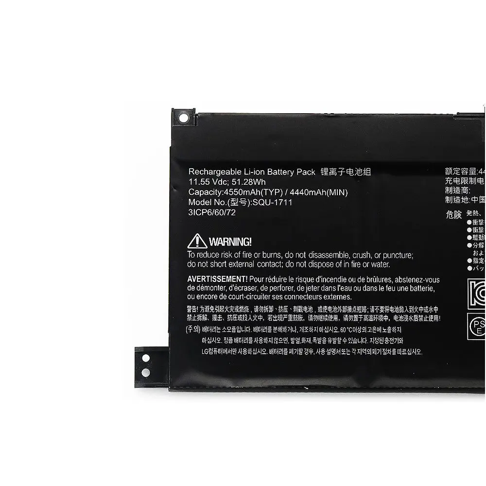 Новый аккумулятор для ноутбука SQU-1711 ThundeRobot 911 Air 911ME 911MT 911S G7000M G8000M SQU-1718 11 55 В 4440 мАч