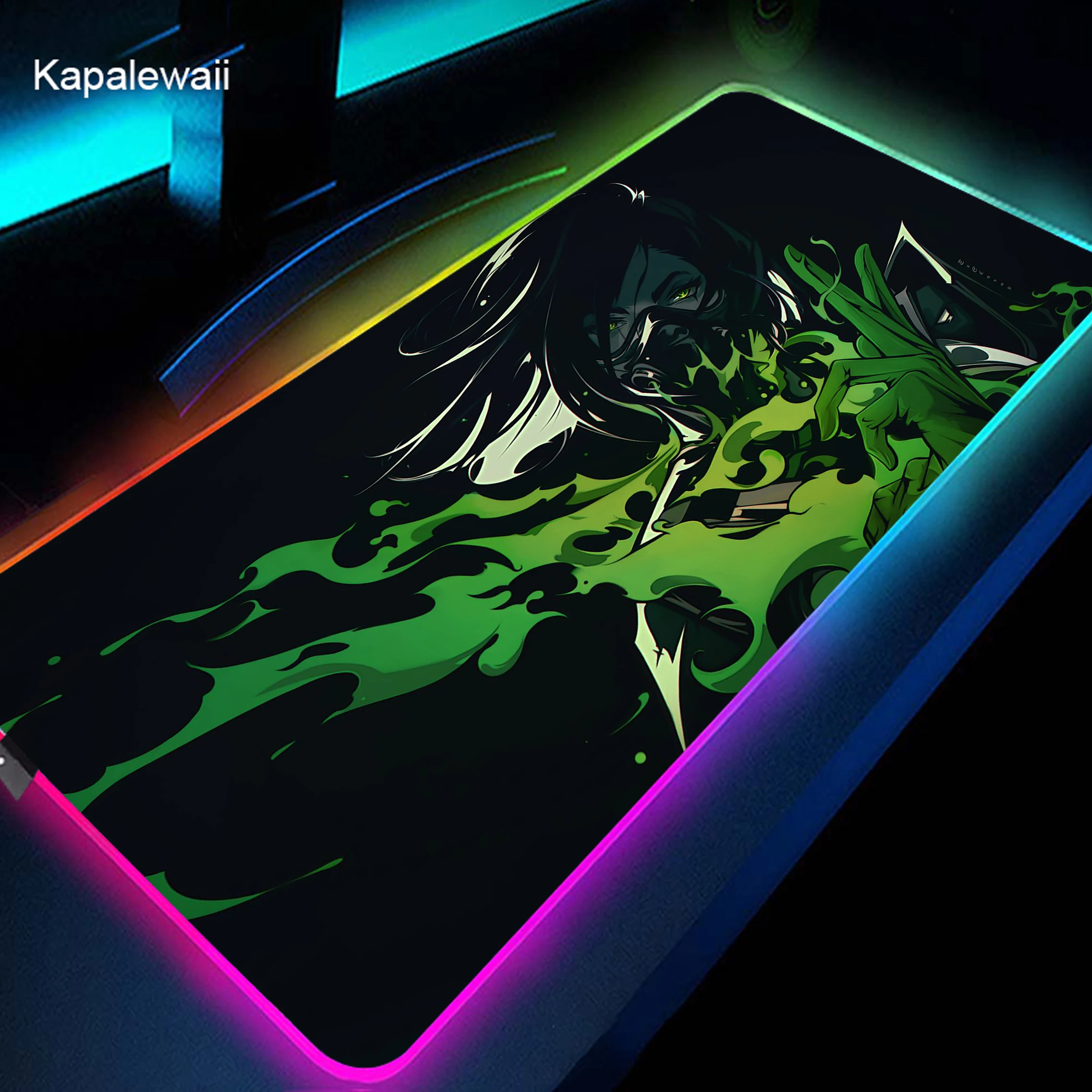 

Valorant RGB Gaming Mousepad Large Computer Mousepad Gamer XXL LED Big Mause Mat With Backlight Carpet For keyboard Desk Mat Pad