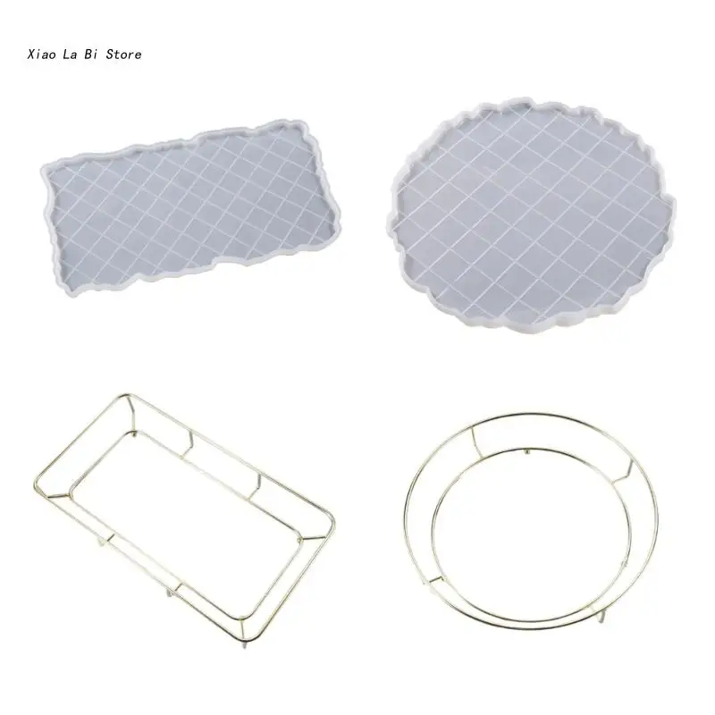 

Силиконовая форма XXFD для подноса из смолы, круглая Прямоугольная форма для пластин, литье под эпоксидную смолу