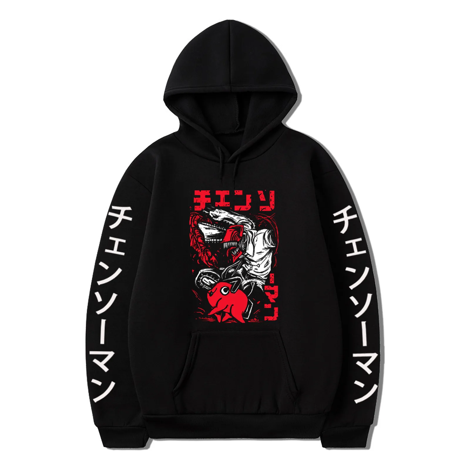 

Men Japanese system Hoodie Sweatshirts Cartoon Print Harajuku Streetwear Hip-hop Unisex Pullovers Y2K Clothing Hooded Male